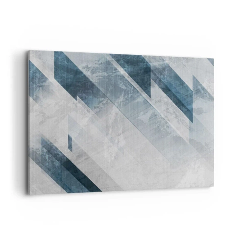 Quadro em tela - Arte espacial – movimento cinzento - 100x70 cm