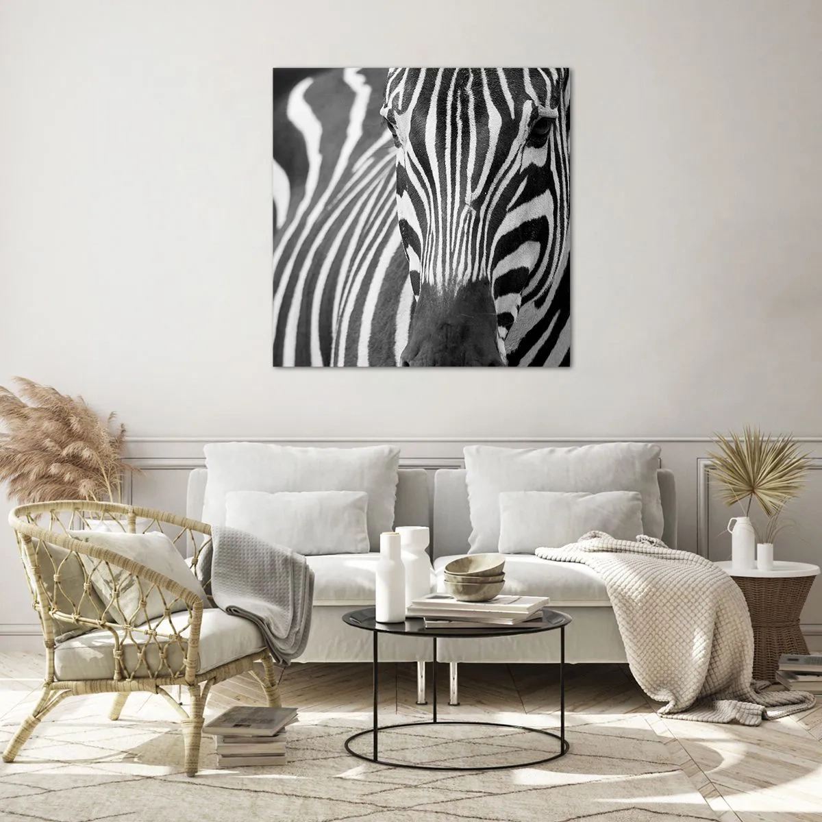 Quadro em vidro - O mundo é preto e branco - 30x30 cm