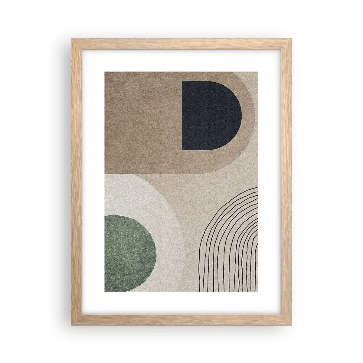 Pôster com moldura de carvalho claro - A gentileza do oval - 30x40 cm