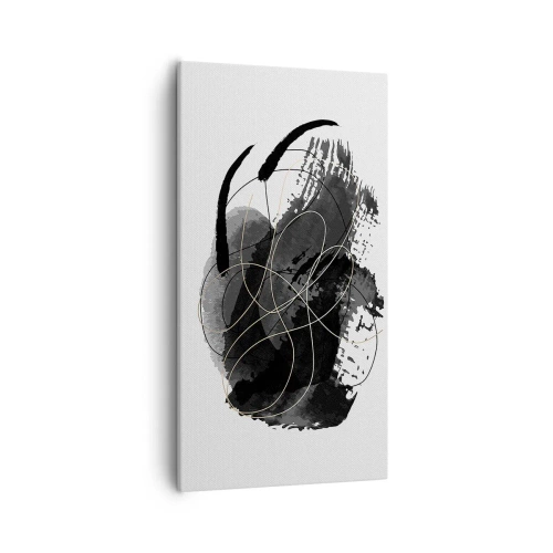 Quadro em tela - Emergido do preto - 55x100 cm