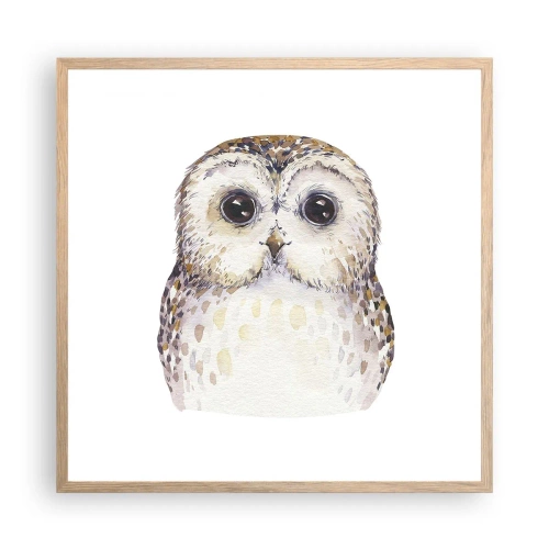 Pôster com moldura de carvalho claro - Olhe-me nos olhos - 60x60 cm