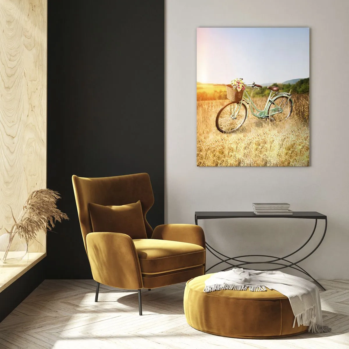 Quadro em vidro - Vou ficar aqui por um tempo - 70x100 cm