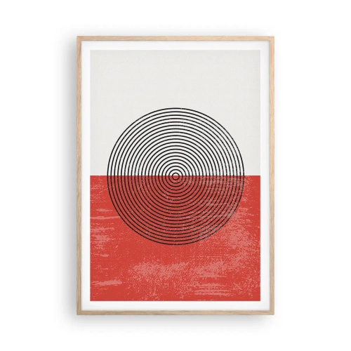 Pôster com moldura de carvalho claro - Direto ao ponto - 70x100 cm