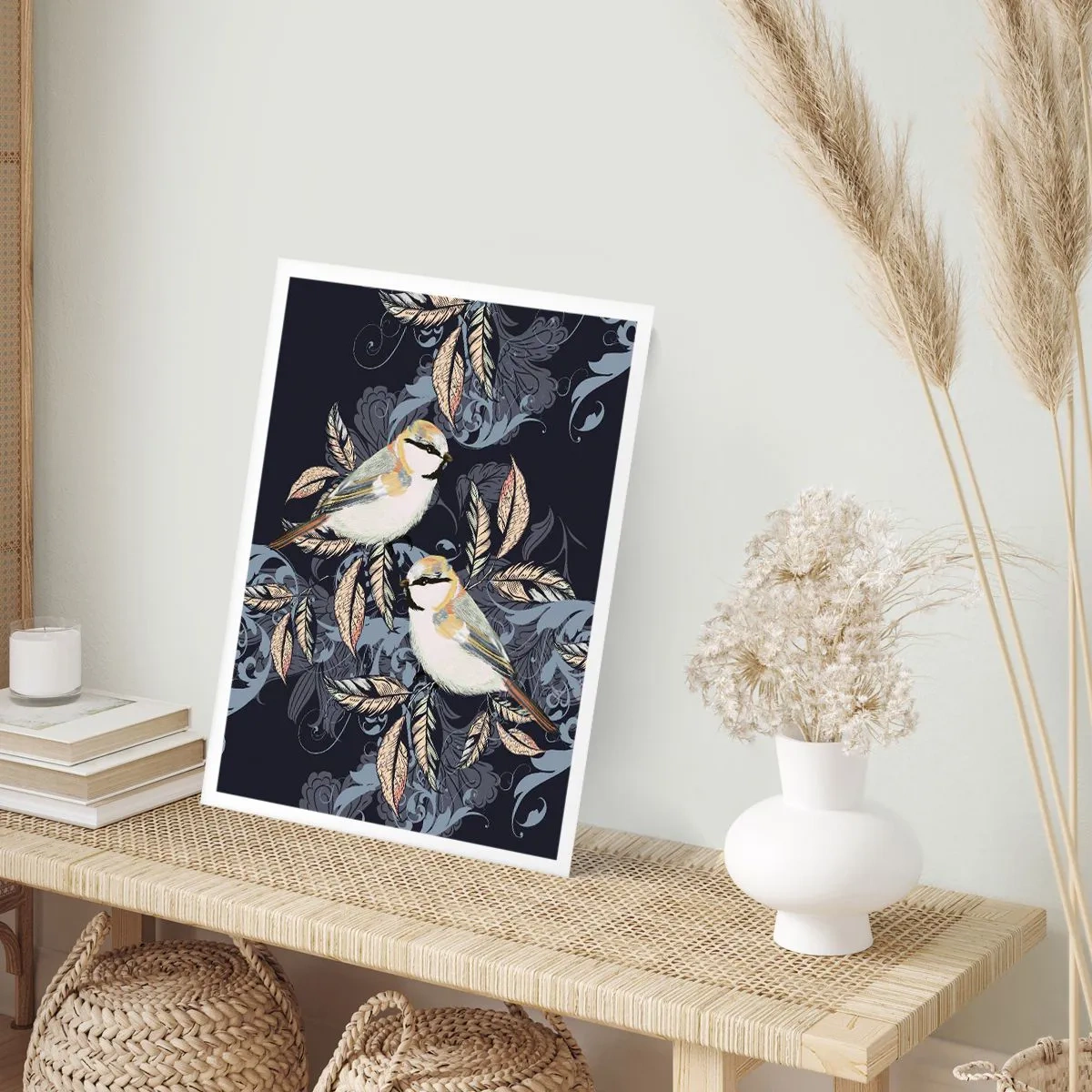 Pôster - Canto amarelo-azul - 61x91 cm