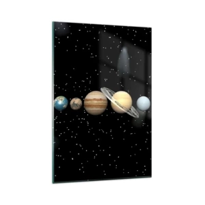 Quadro em vidro - E os planetas estão a enlouquecer... - 80x120 cm
