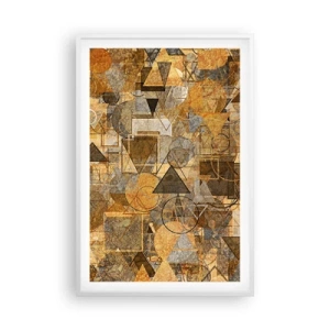 Pôster em moldura branca - O mundo em forma - 61x91 cm