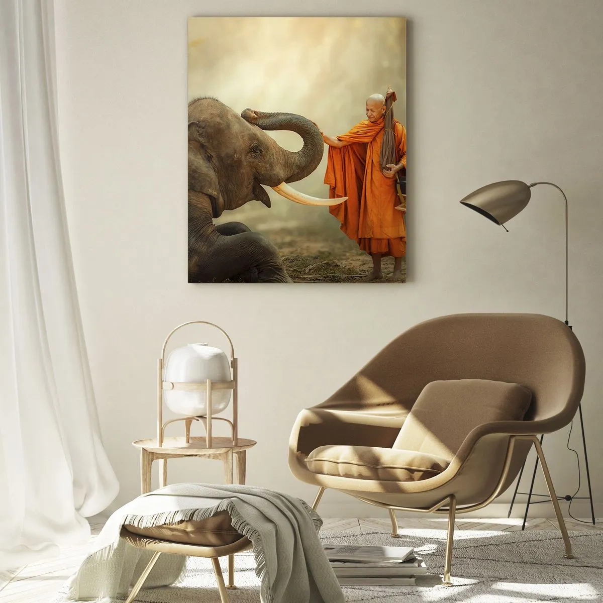 Quadro em vidro - Encontro na viagem - 50x70 cm
