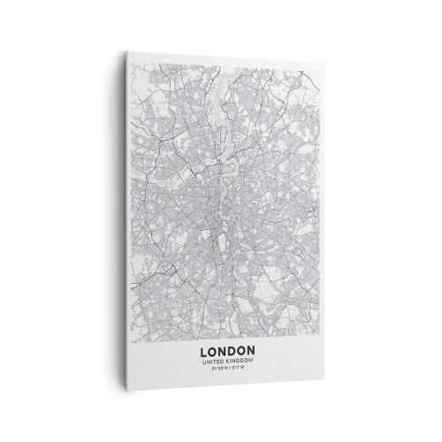 Quadro em tela - Mapa do labirinto de Londres - 80x120 cm