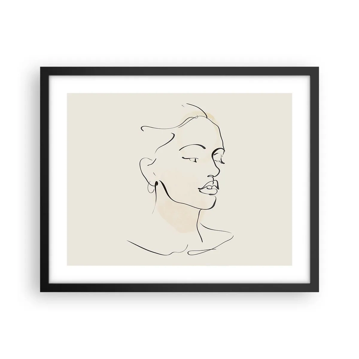 Pôster com moldura preta - Uma certa linha - 50x40 cm