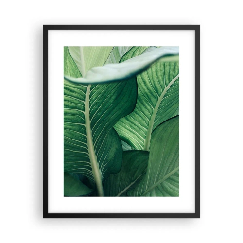 Pôster com moldura preta - Vida intensamente verde - 40x50 cm