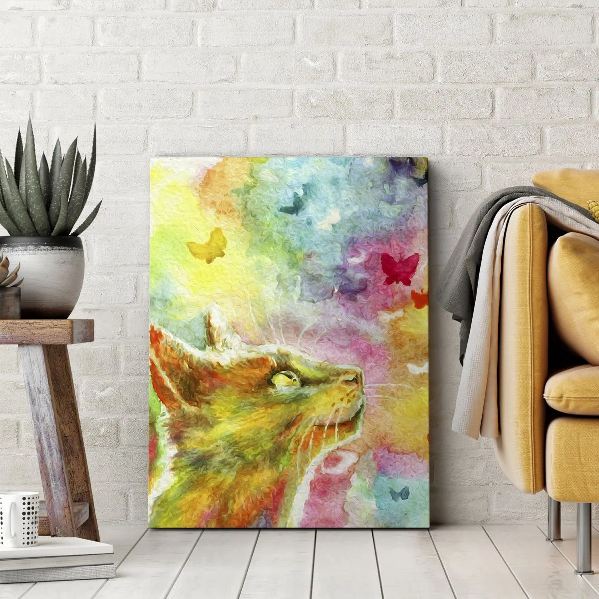 Quadro em tela - O paraíso dos gatos - 50x70 cm