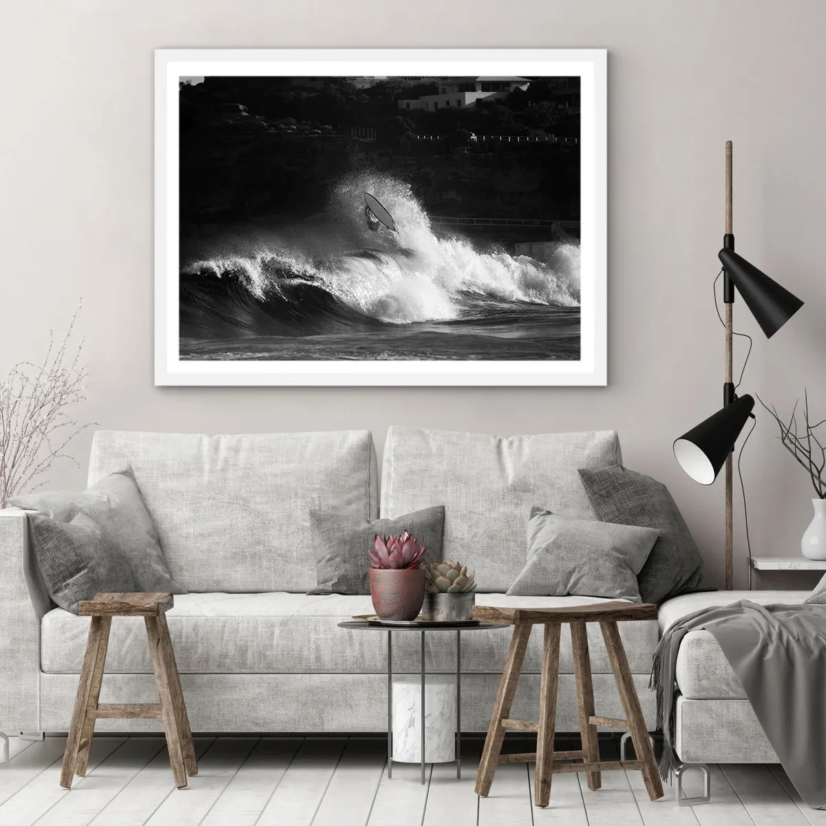 Pôster em moldura branca - Desafio aceito! - 91x61 cm