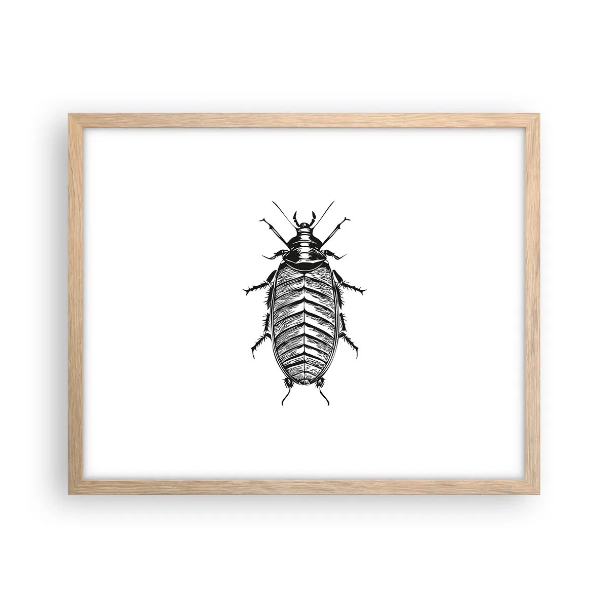 Pôster com moldura de carvalho claro - Que exemplo! - 50x40 cm