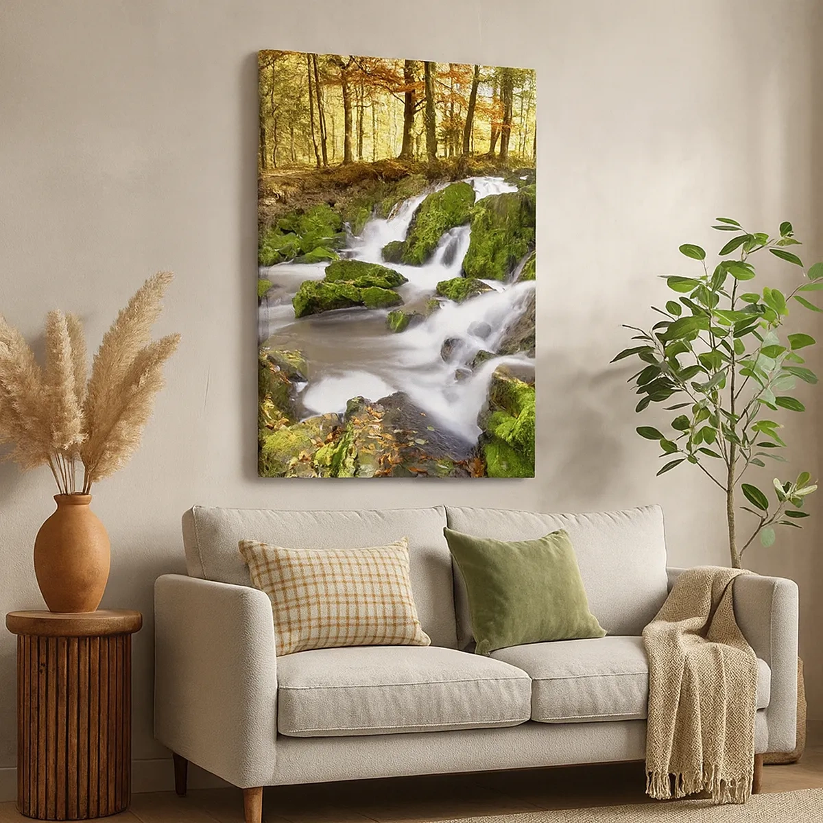 Quadro em tela - Pela floresta de outono - 50x70 cm