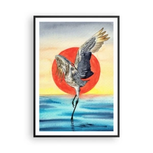 Pôster com moldura preta - É hora de voltar - 70x100 cm