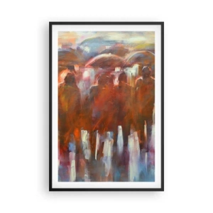 Pôster com moldura preta - Iguais na chuva e no nevoeiro - 61x91 cm