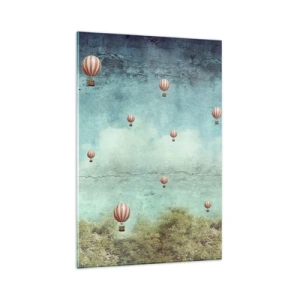 Quadro em vidro - Livres da azáfama da vida - 80x120 cm