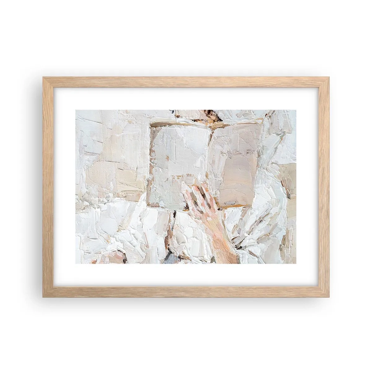 Pôster com moldura de carvalho claro - Em outro mundo - 40x30 cm