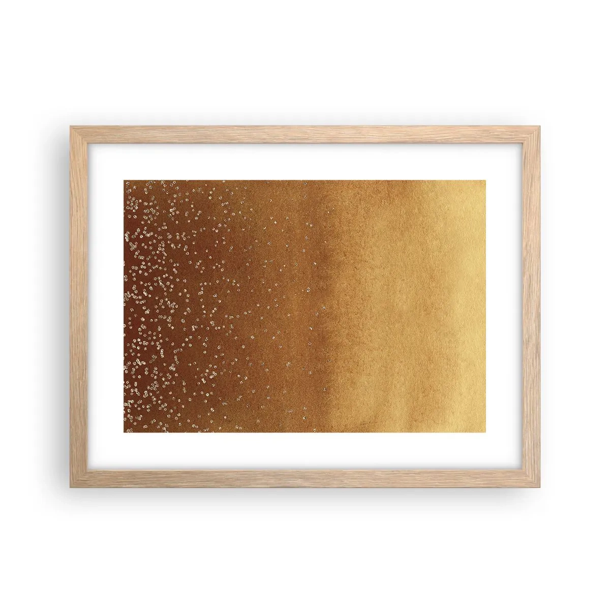 Pôster com moldura de carvalho claro - O nascimento da luz - 40x30 cm