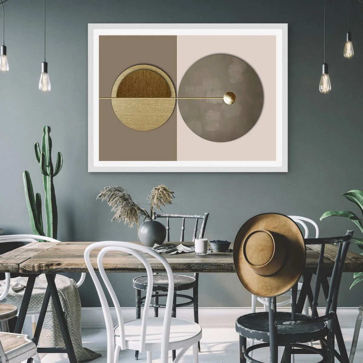 Pôster em moldura branca - Equilíbrio perfeito - 91x61 cm