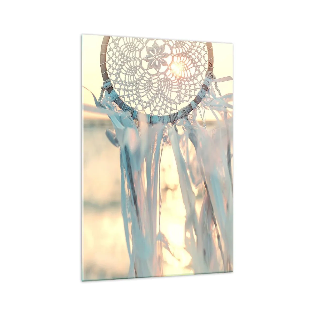 Quadro em vidro - Totem de renda - 70x100 cm