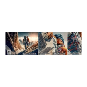 Amostra de papel de parede Premium Canvas - Guerreiro solitário - Alpes, Escalando, Montanhas - 100x30 cm