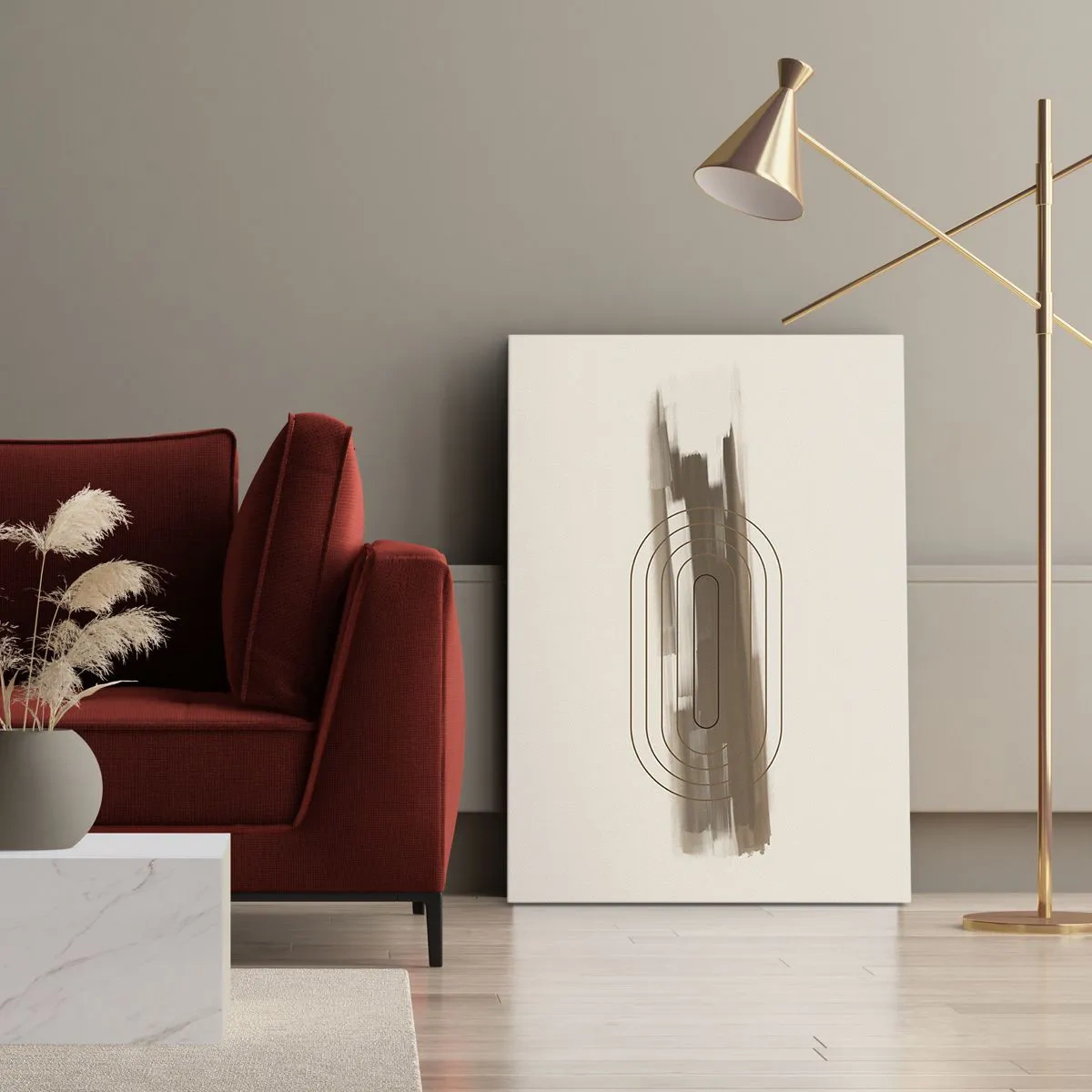Quadro em tela - Um sopro de cinza - 50x70 cm