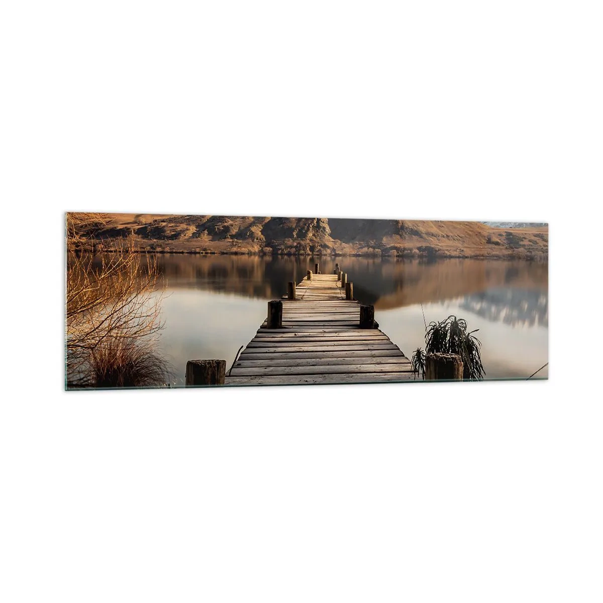 Quadro em vidro - Paisagem em silêncio - 160x50 cm