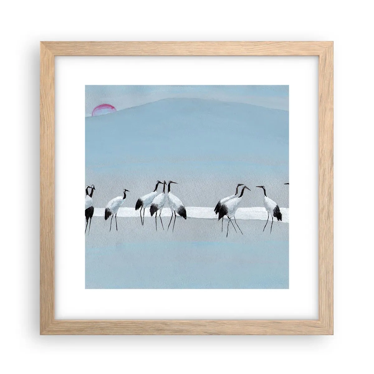 Pôster com moldura de carvalho claro - Depois de um dia quente - 30x30 cm