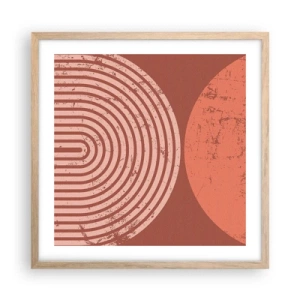 Pôster com moldura de carvalho claro - Relacionamento próximo - 50x50 cm