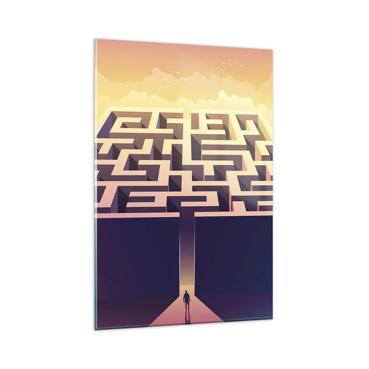 Quadro em vidro - Hora de decisão - 80x120 cm