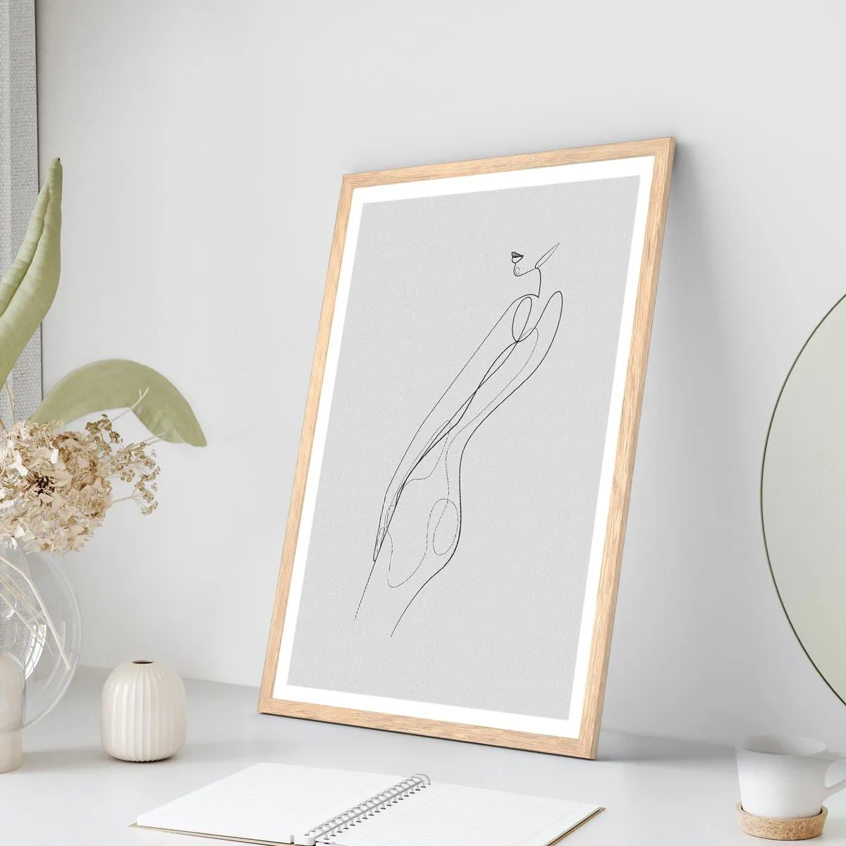 Pôster com moldura de carvalho claro - Apenas uma promessa - 50x70 cm