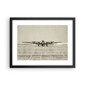 Pôster com moldura preta - Pronto como sempre  - 40x30 cm