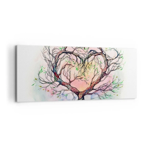 Quadro em tela - Juntos contra os vendavais - 100x40 cm