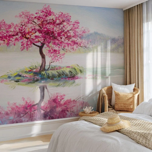 Papel de Parede Premium Sand - A festa da Primavera - Pedaço, Árvore, Paisagem - 100x70 cm