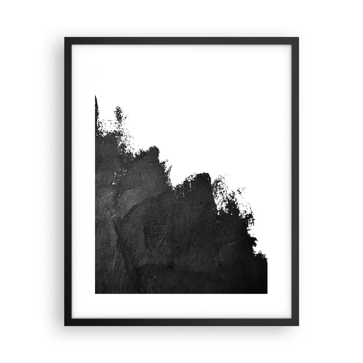 Pôster com moldura preta - Elementos: terra - 40x50 cm
