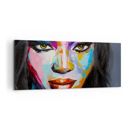Quadro em tela - É impossível tirar os olhos - 100x40 cm