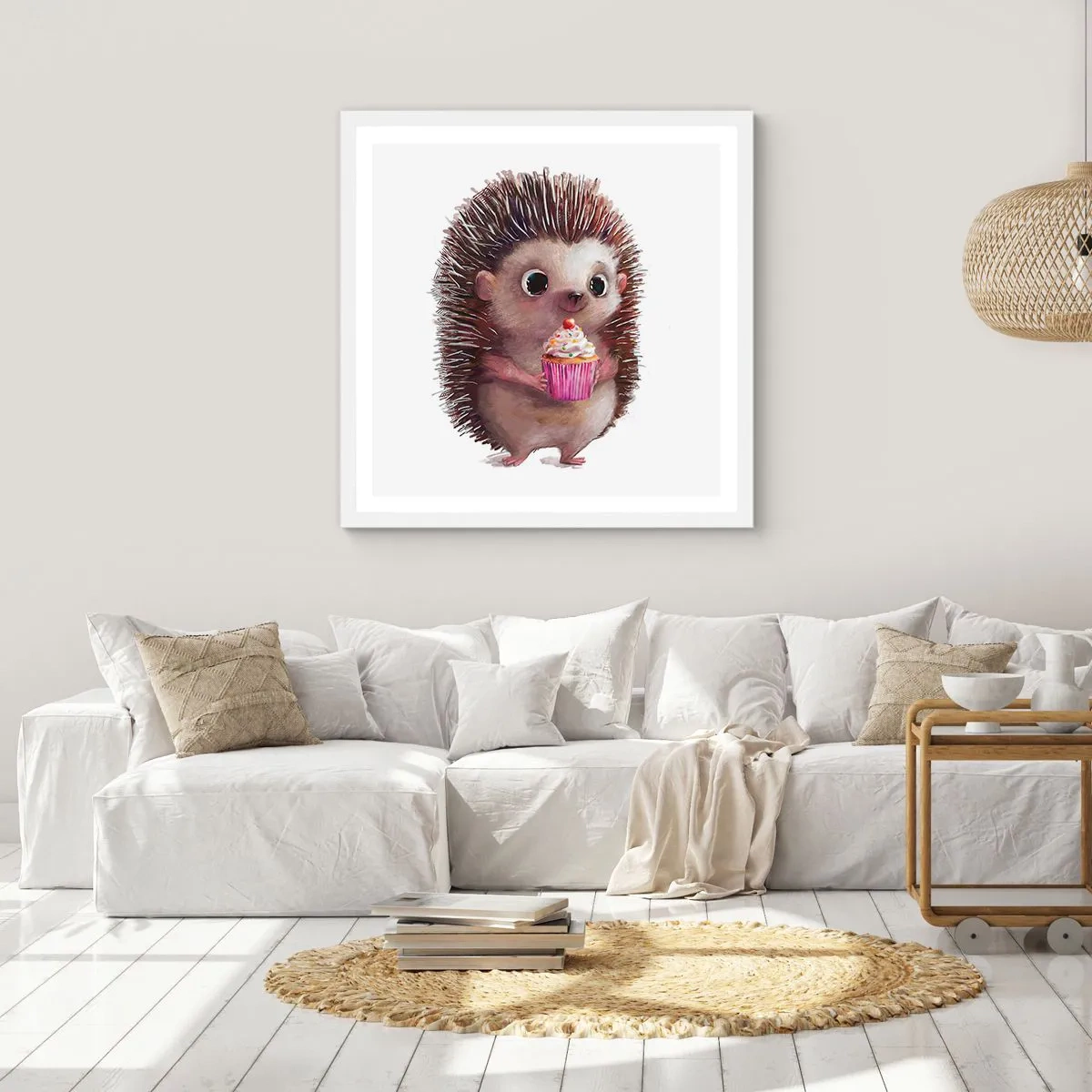 Pôster em moldura branca - A celebração é diária - 60x60 cm