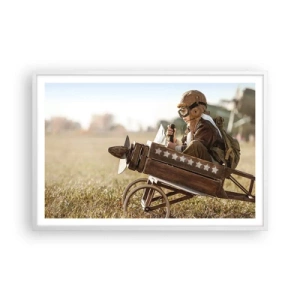 Pôster em moldura branca - O início rumo a um sonho - 91x61 cm