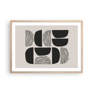 Pôster com moldura de carvalho claro - Ofertas indiferentes - 70x50 cm