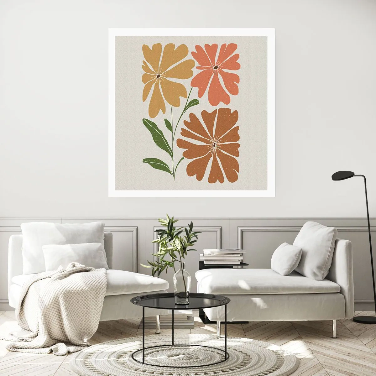 Pôster - Natureza e geometria - 50x50 cm