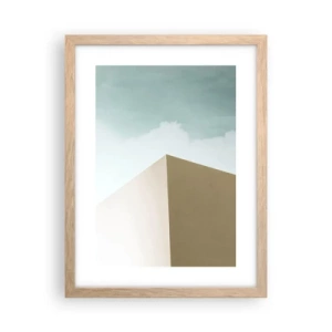 Pôster com moldura de carvalho claro - A geometria de um verão ensolarado - 30x40 cm