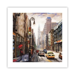 Pôster - Nova York – colorida também na chuva  - 40x40 cm
