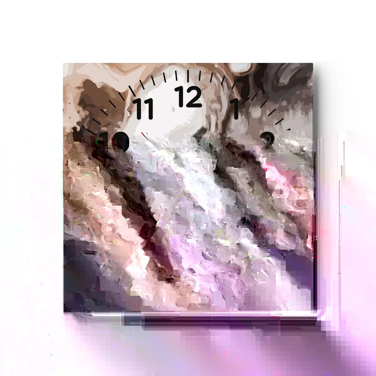 Relógio de parede - Relógio em vidro - O nascimento de uma galáxia - 30x30 cm