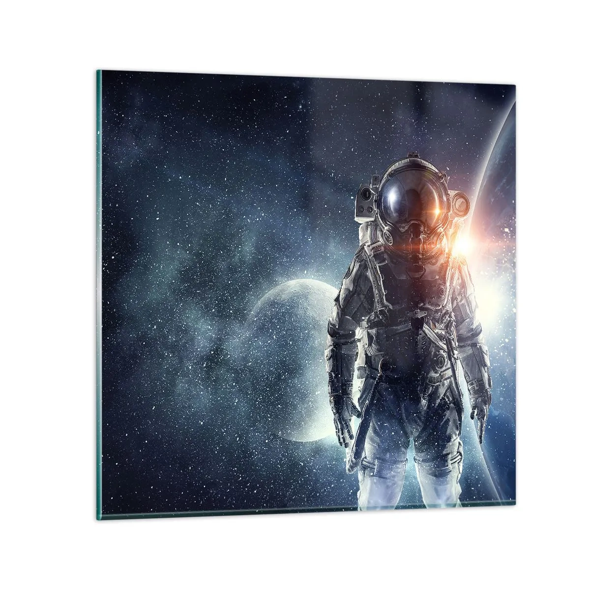 Quadro em vidro - Aventura espacial - 40x40 cm