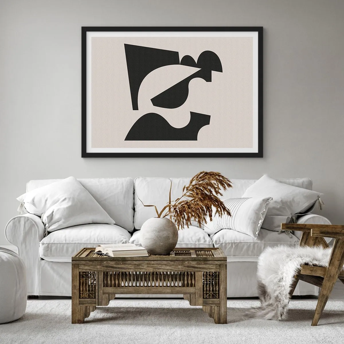 Pôster com moldura preta - Para automontagem - 100x70 cm