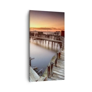 Quadro em tela - Turismo autêntico, não fictício - 55x100 cm