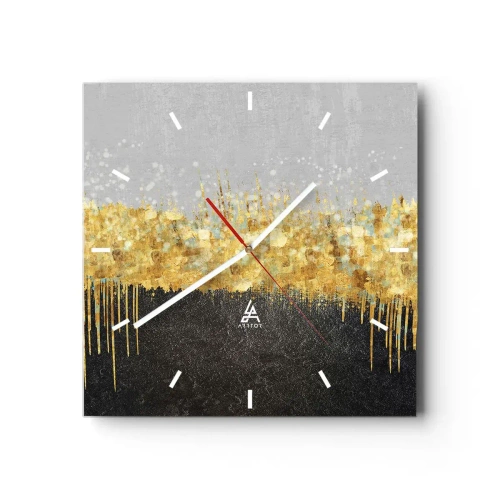 Relógio de parede - Relógio em vidro - Para dentro e para cima - 30x30 cm