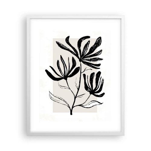 Pôster em moldura branca - Esboço para o herbário - 40x50 cm