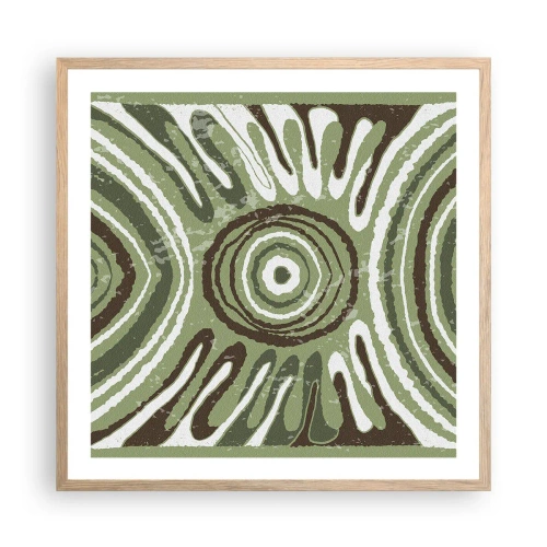 Pôster com moldura de carvalho claro - Uma explosão de emoções - 60x60 cm